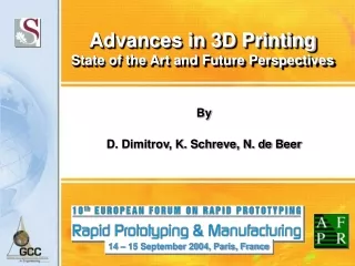 Advances in 3D Printing  State of the Art and Future Perspectives
