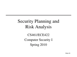 Security Planning and  Risk Analysis
