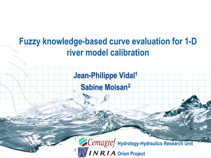 fuzzy knowledge based curve evaluation for 1 d river model calibration