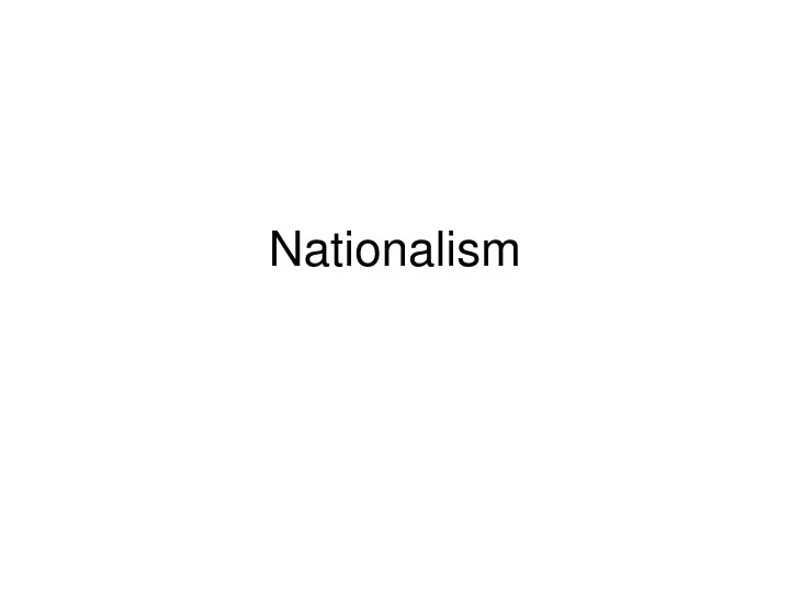 nationalism