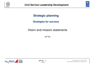Vision and mission statements (SP-02)