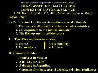 THE MARRIAGE NULLITY IN THE CONTEXT OF PASTORAL SERVICE