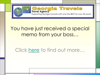 You have just received a special memo from your boss…