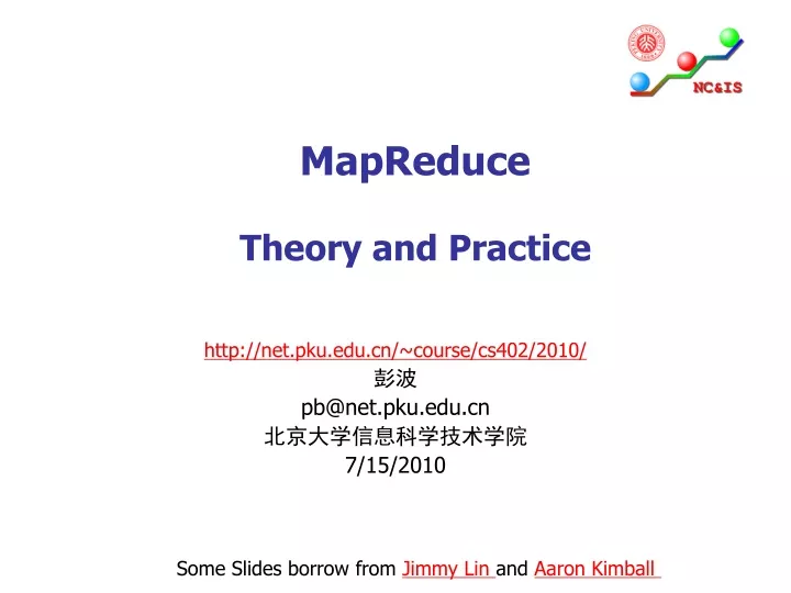 mapreduce theory and practice
