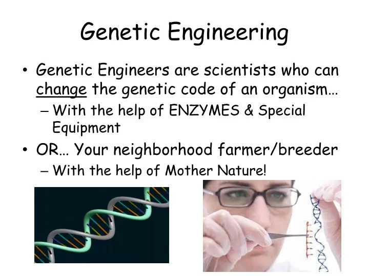 genetic engineering