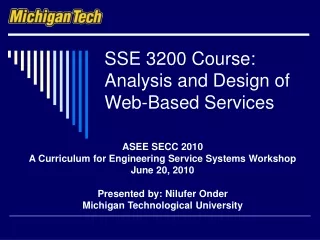 SSE 3200 Course: Analysis and Design of Web-Based Services