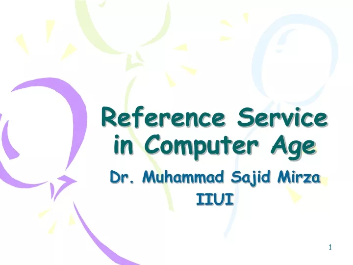 reference service in computer age