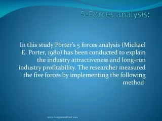 5-Forces analysis :