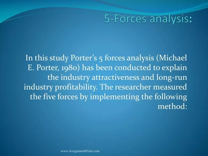 5 forces analysis