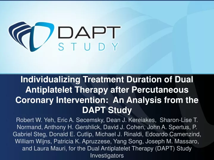 individualizing treatment duration of dual