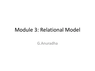 Module 3: Relational Model