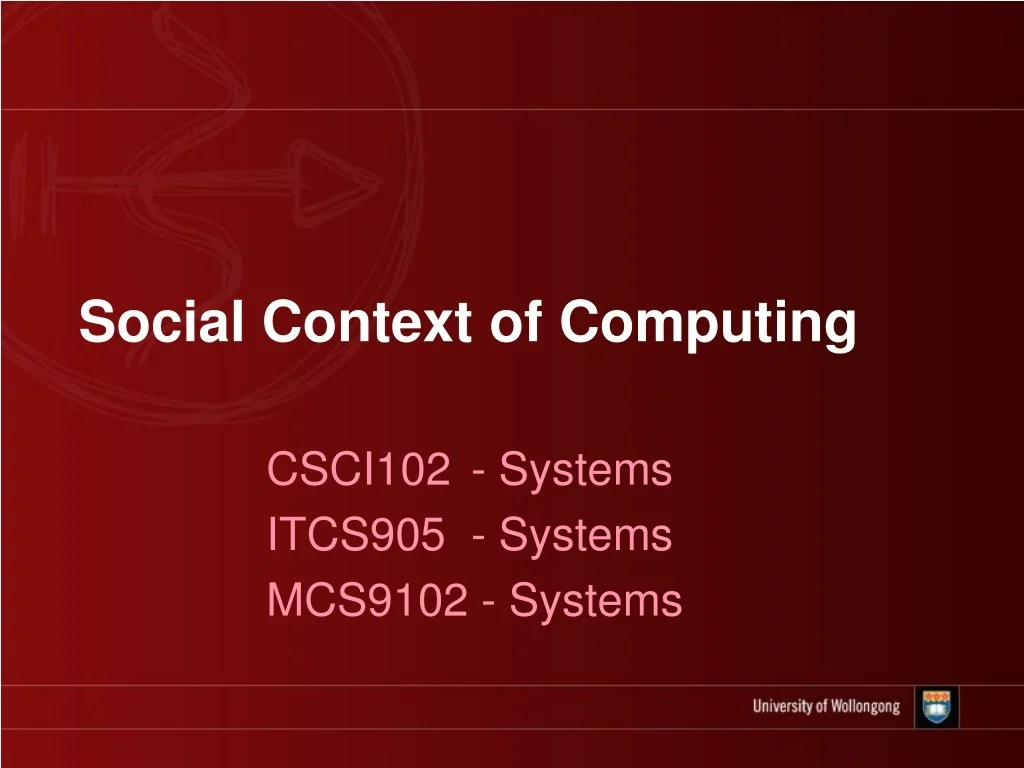 PPT - Social Context of Computing PowerPoint Presentation, free ...