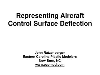 Representing Aircraft Control Surface Deflection