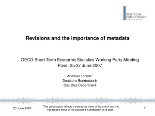 Revisions and the importance of metadata