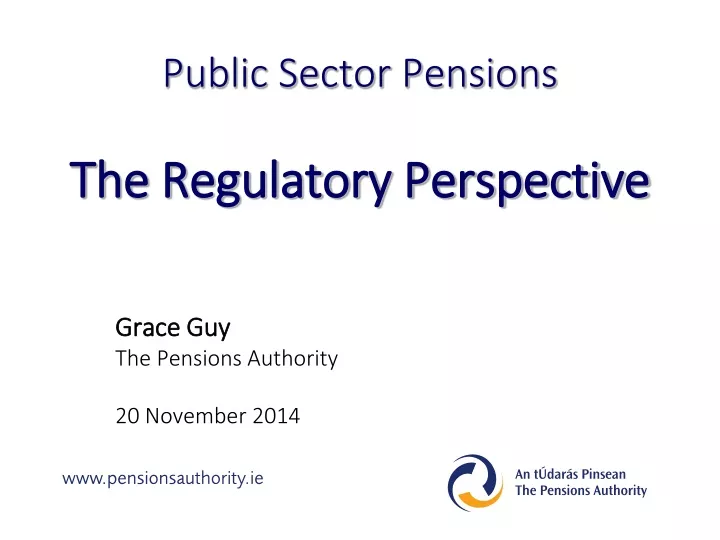public sector pensions the regulatory perspective