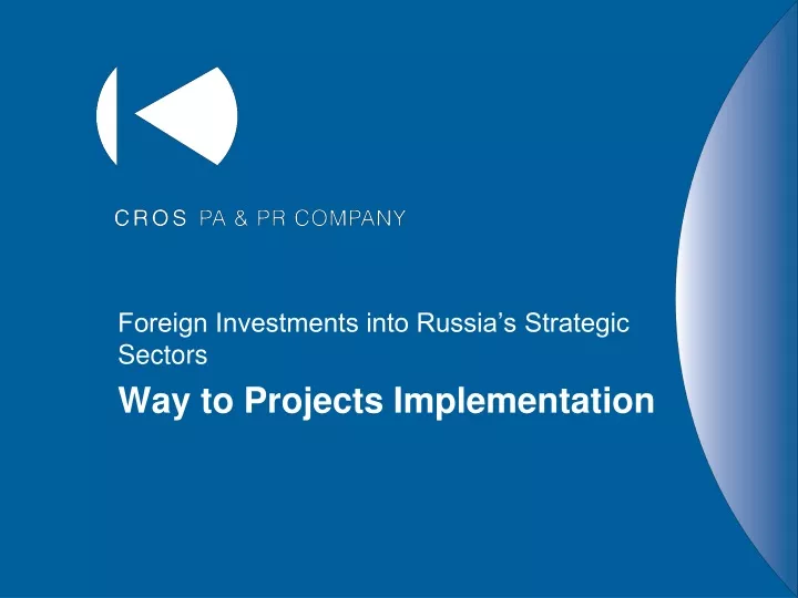 foreign investments into russia s strategic sectors