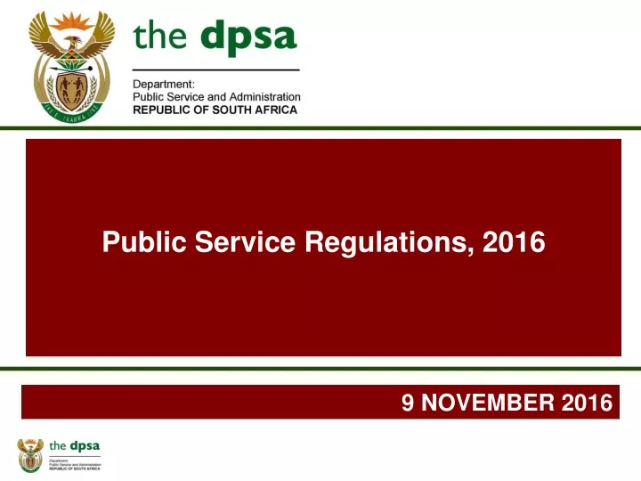 public service regulations 2016