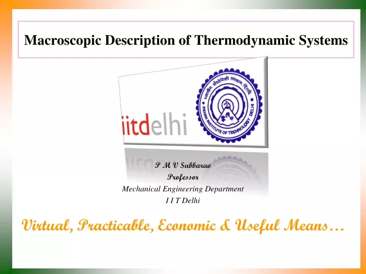 macroscopic description of thermodynamic systems