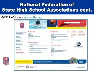 National Federation of  State High School Associations cont.