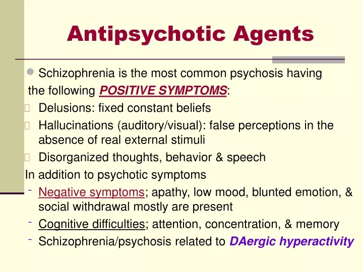 antipsychotic agents