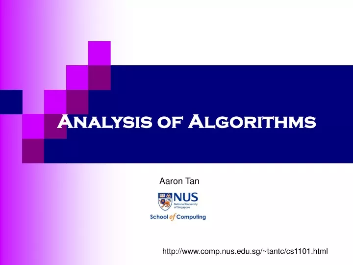 analysis of algorithms