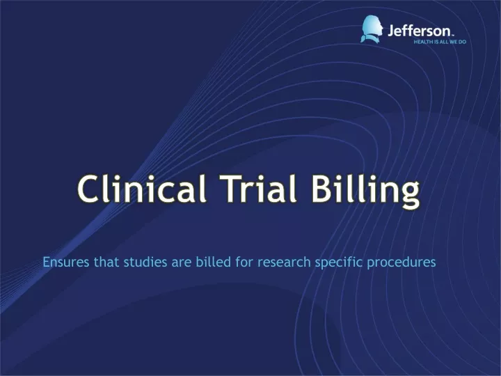 clinical trial billing