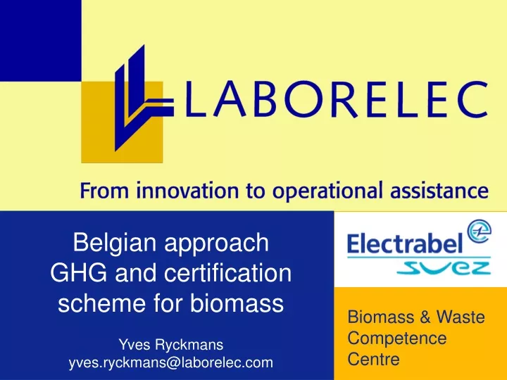 belgian approach ghg and certification scheme