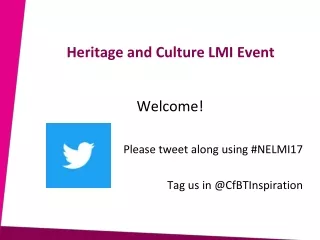Heritage and Culture LMI Event