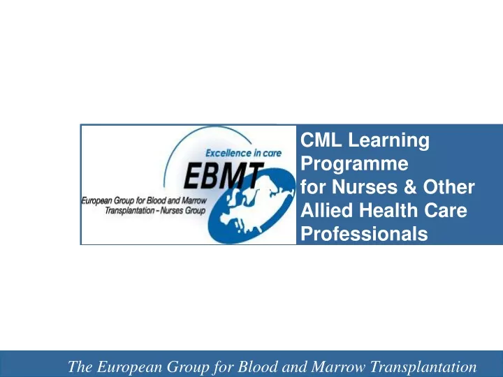 cml learning programme for nurses other allied