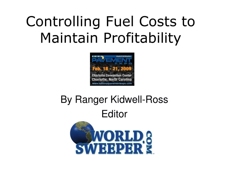 controlling fuel costs to maintain profitability