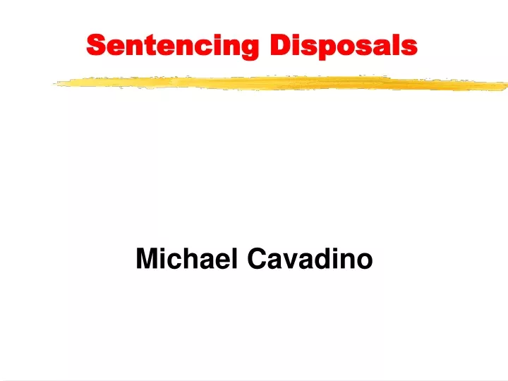 sentencing disposals