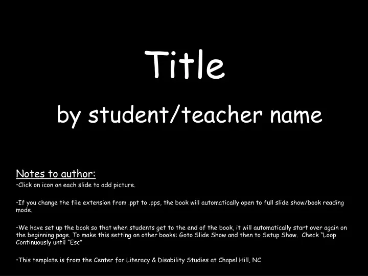 title by student teacher name
