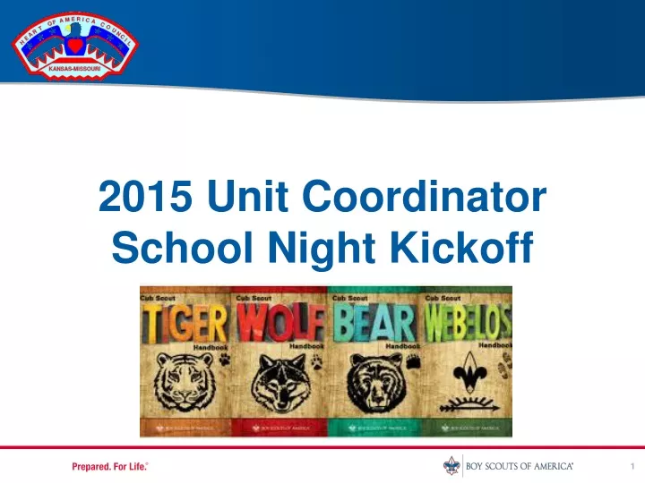 2015 unit coordinator school night kickoff