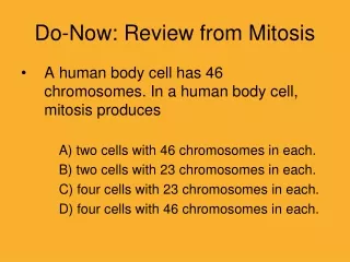Do-Now: Review from Mitosis