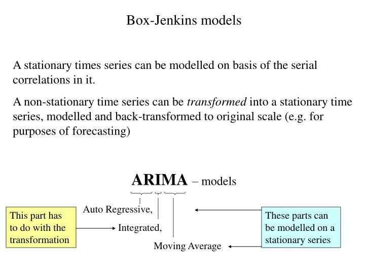 box jenkins models a stationary times series