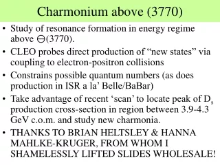 Charmonium above (3770)