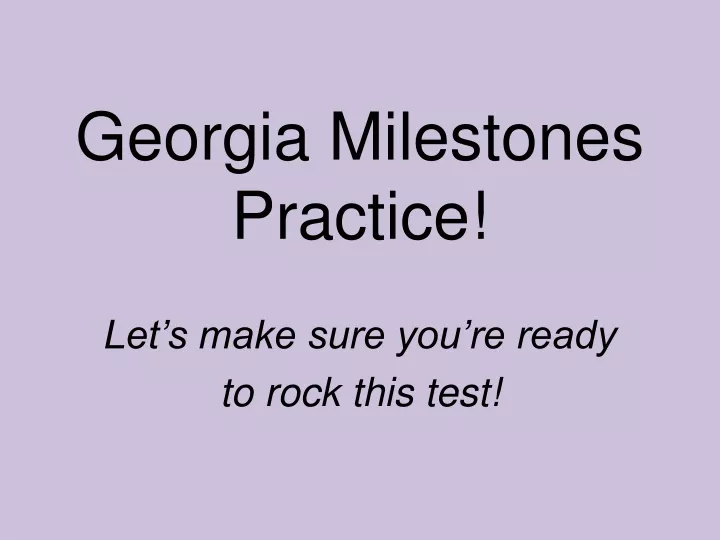 georgia milestones practice