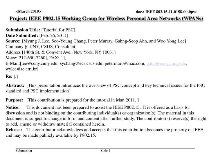 project ieee p802 15 working group for wireless