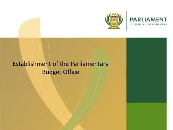 establishment of the parliamentary budget office