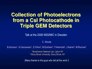 Collection of Photoelectrons from a CsI Photocathode in Triple GEM Detectors