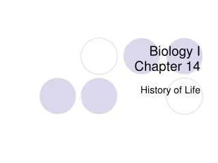 Biology I Chapter 14