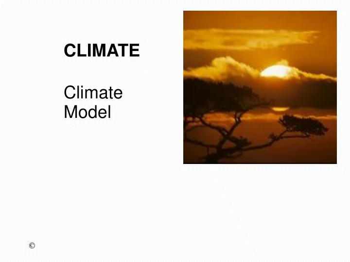 climate climate model