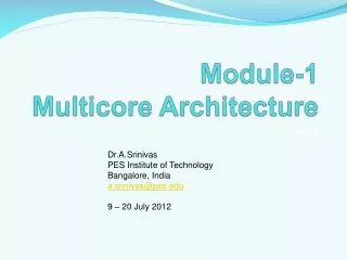 Module-1 Multicore Architecture