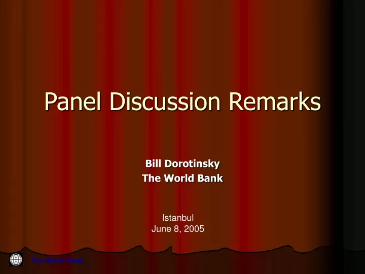 panel discussion remarks