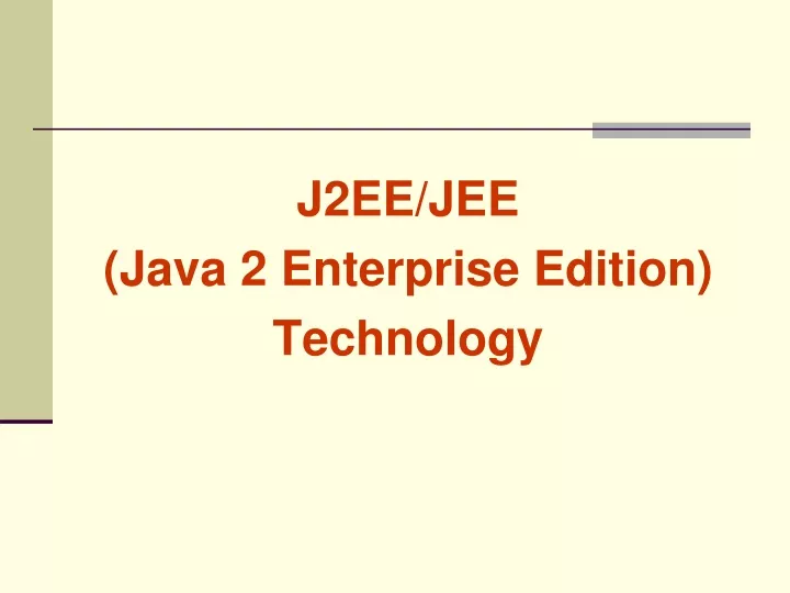 j2ee jee java 2 enterprise edition technology