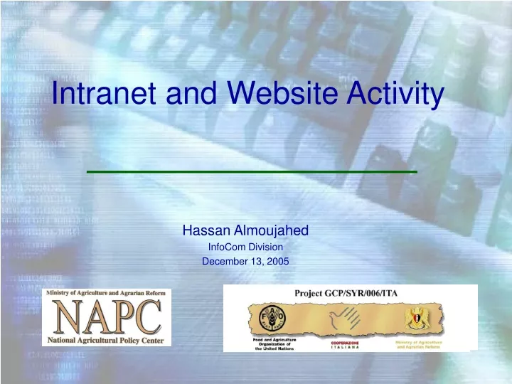 intranet and website activity