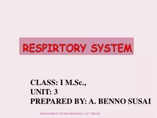 RESPIRTORY SYSTEM