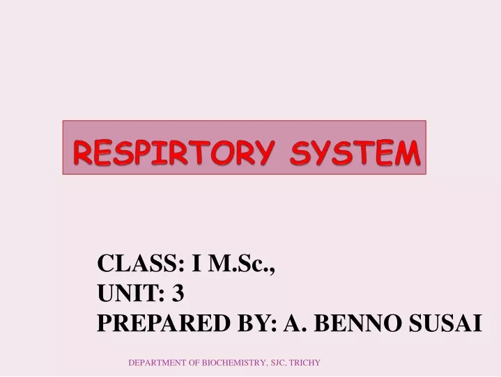 respirtory system