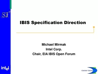 IBIS Specification Direction