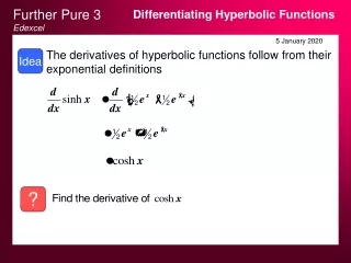 Differentiating Hyperbolic Functions